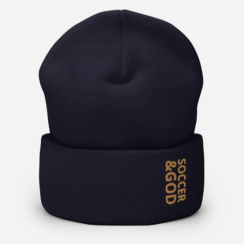 Soccer &God Zest Cuffed Beanie